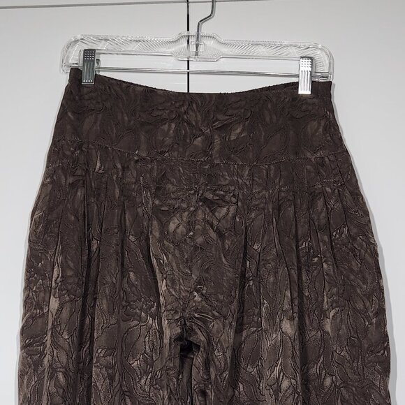 Cotelac France Jacquard Floral Wide Leg Baggy Barrel Pants Size 1 (6 US) - Picture 3 of 10